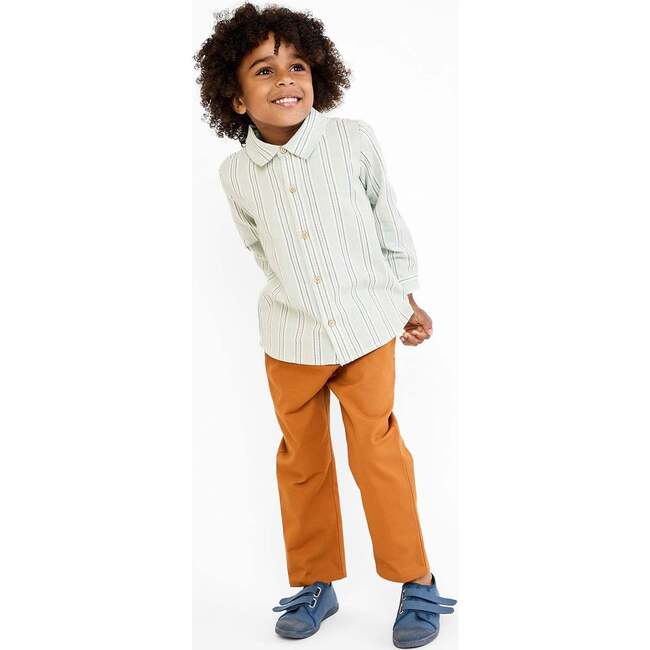 Jeffie Shirt, Sage Chevron Stripe - Shirts - 3