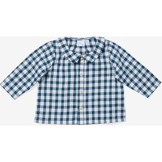 Jefferson Baby Shirt, Blue Picnic Check