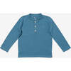 Henley T-Shirt, Petrol - T-Shirts - 1 - thumbnail
