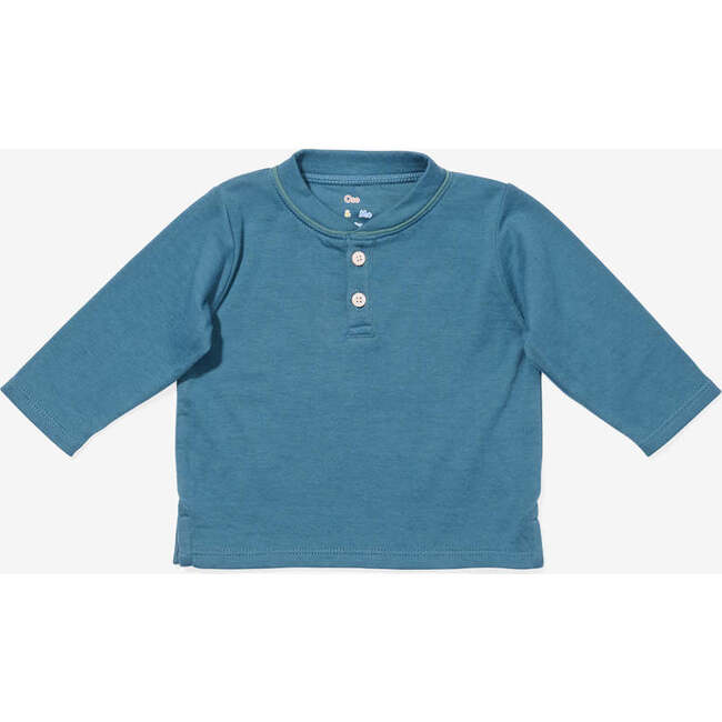 Henley Baby T-Shirt, Petrol
