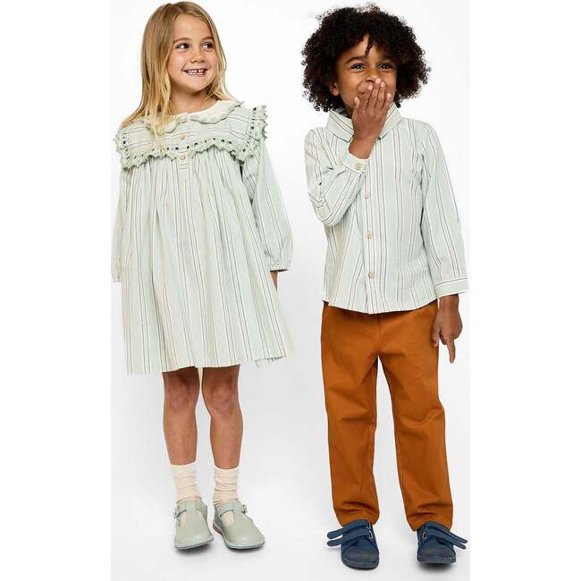 Jeffie Shirt, Sage Chevron Stripe - Shirts - 5
