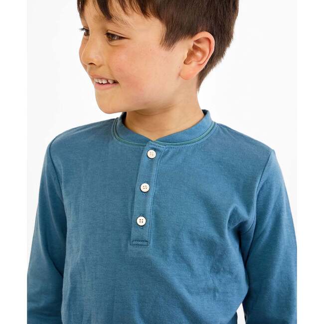 Henley T-Shirt, Petrol - T-Shirts - 3