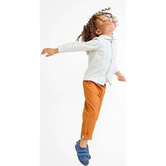 Jeffie Shirt, Sage Chevron Stripe - Shirts - 6