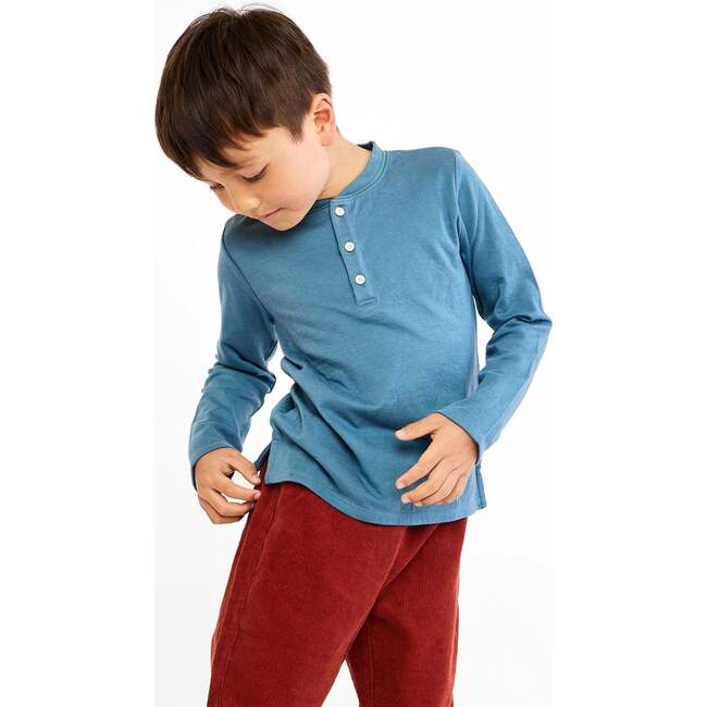 Henley T-Shirt, Petrol - T-Shirts - 4