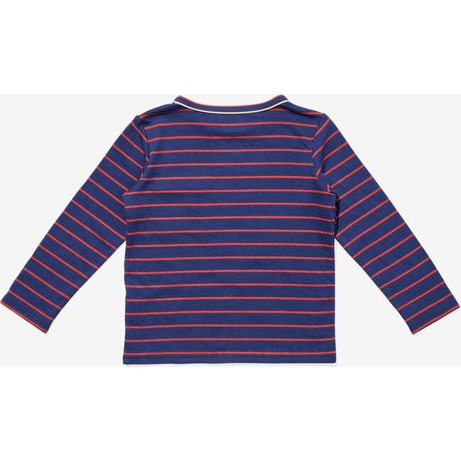 Edward T-Shirt, Navy Fine Stripe - T-Shirts - 2