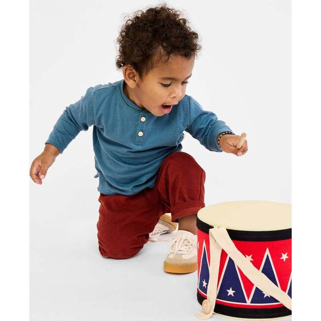 Henley Baby T-Shirt, Petrol - T-Shirts - 4