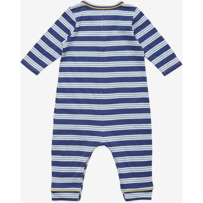Campbell Romper, Navy Twin Stripe - Rompers - 2