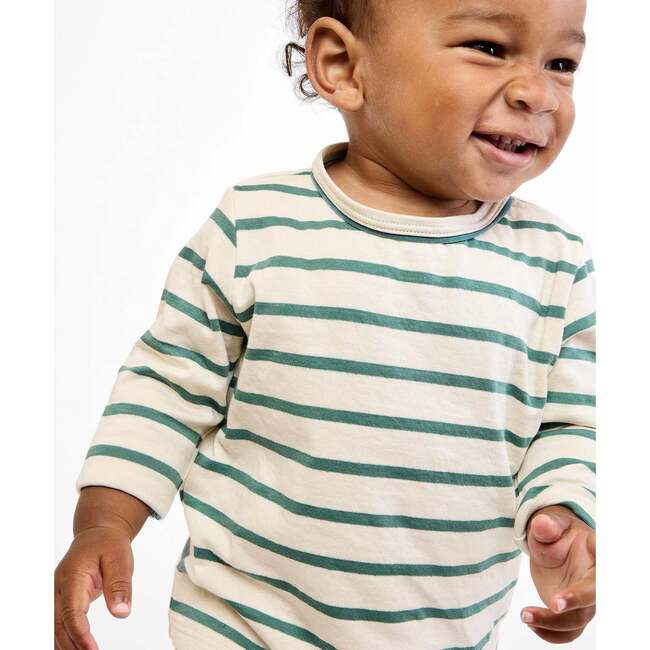 Edward Baby T-Shirt, Pine Stripe - T-Shirts - 3
