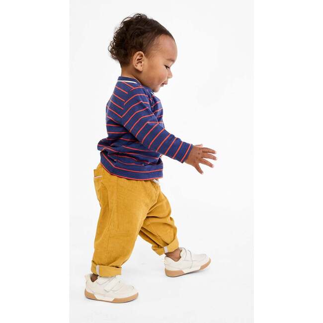 Edward Baby T-Shirt, Navy Fine Stripe - T-Shirts - 3