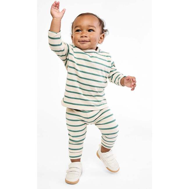 Edward Baby T-Shirt, Pine Stripe - T-Shirts - 4