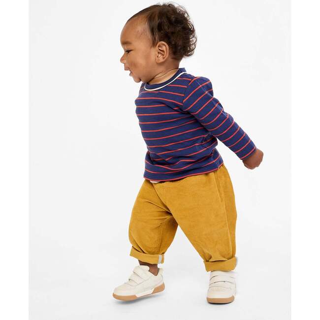 Edward Baby T-Shirt, Navy Fine Stripe - T-Shirts - 6