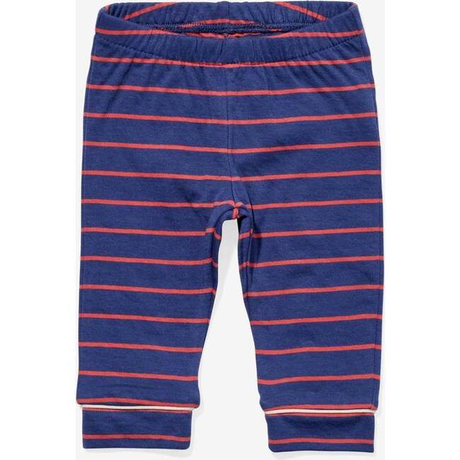 Andy Baby Legging, Navy Fine Stripe