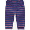 Andy Baby Legging, Navy Fine Stripe - Leggings - 1 - thumbnail