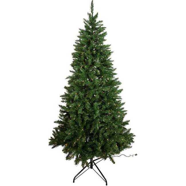 7-Foot Pre-Lit Pine Tree with Clear Lights