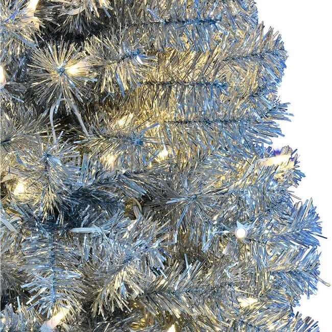 7-Foot Led Silver Tinsel Slim Winchester Tree - Other Accents - 2