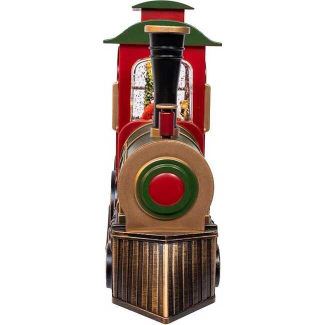 7.625-Inch Battery Operated LED Lighted Santa Train With Spinning Glitter Water - Other Accents - 2