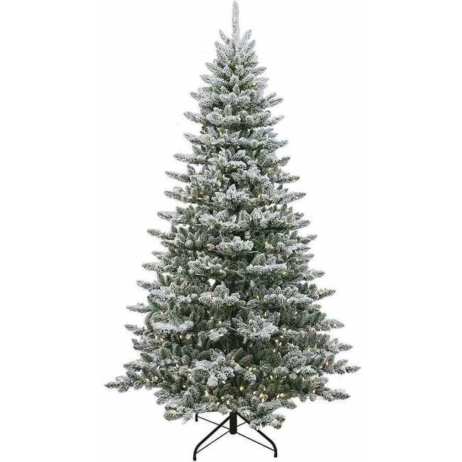 7.5-Foot Pre-Lit Warm White LED Snow Pine Tree