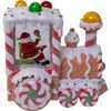 7.5-Inch Battery Operated USB LED Lighted Santa Train Lantern with Spinning Glitter Water. - Other Accents - 3