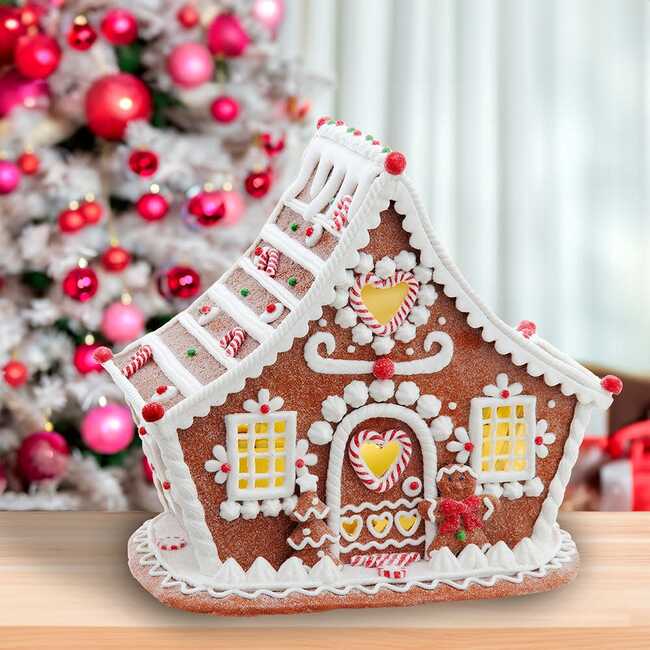 7.87-Inch Battery Operated LED Gingerbread House - Other Accents - 2