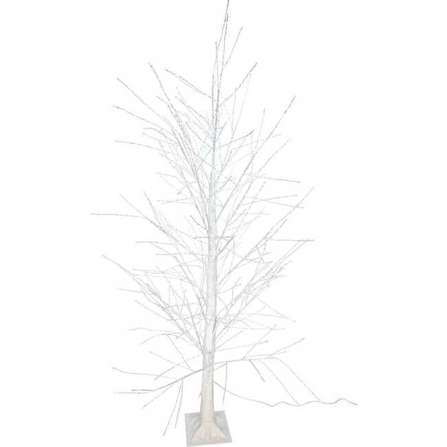6-Foot Winter White Twig Tree and 1300 Cool White Fairy LED Lights