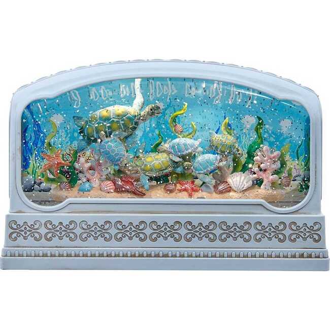 6-Inch Battery Operated USB LED Lighted Marine Scene Water Lantern