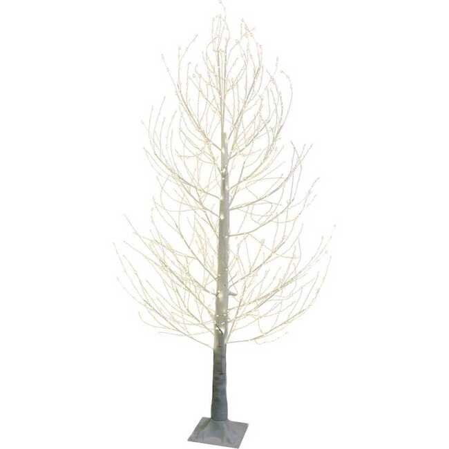 6-Foot Winter White Twig Tree with 1300 Warm White Fairy LED Lights