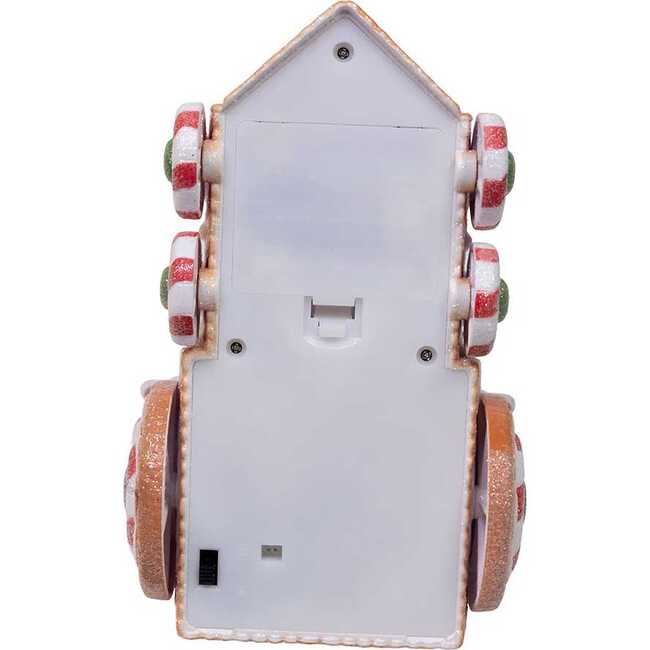 7.5-Inch Battery Operated USB LED Lighted Santa Train Lantern with Spinning Glitter Water. - Other Accents - 6
