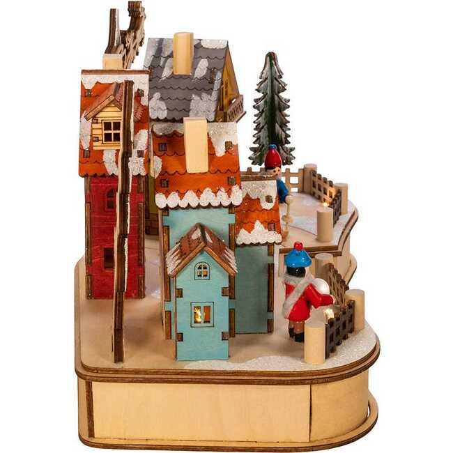7.08-Inch Battery-Operated Village Musical LED House with Motion - Other Accents - 3