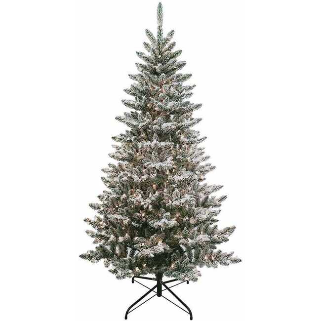 6-Foot Pre-Lit Snow Pine Tree