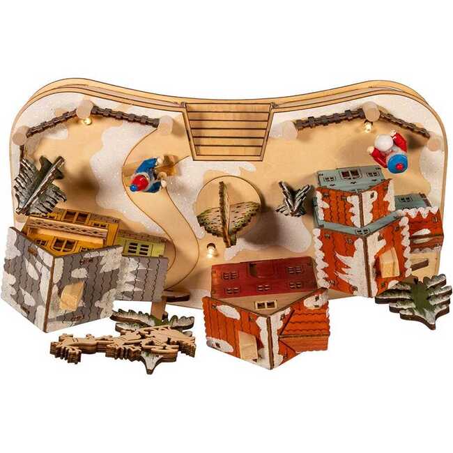 7.08-Inch Battery-Operated Village Musical LED House with Motion - Other Accents - 5