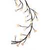 6-Foot Brown Garland Warm White Cotton Ball 48 Light LED - Garlands - 1 - thumbnail