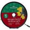 66-Foot UL 100-Light Warm White LED Faceted C9 Green Wire String Lights - Other Accents - 1 - thumbnail