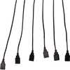 6-Foot USB Power Extension Cord+ with Black Wire and 6 Ports - Other Accents - 3