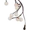 6-Foot Brown Garland Warm White Cotton Ball 48 Light LED - Garlands - 2