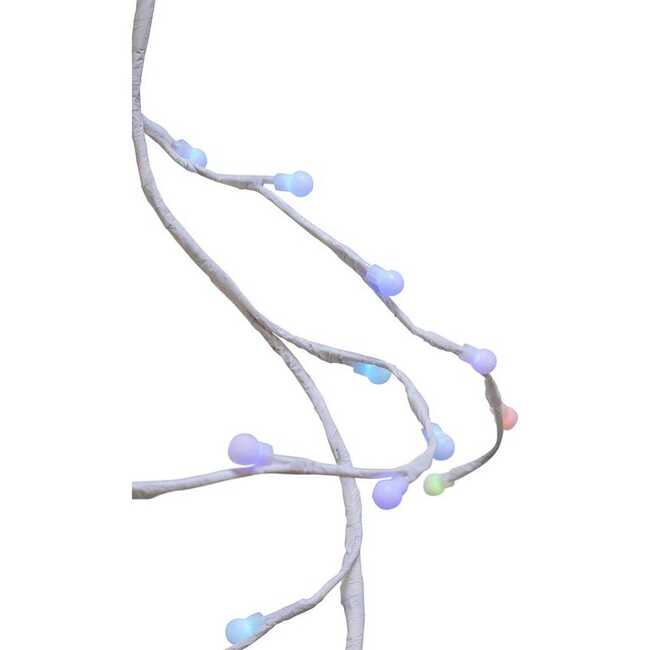 6-Foot 66-Light Gumball LED White Garland - Garlands - 2