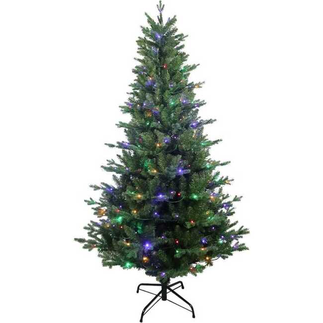 6-Foot Pre-Lit Multi-Colored LED Jackson Pine Tree