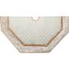 60-Inch Ivory Dupion With Center Quilting and Embroidered Border Tree Skirt - Tree Skirts - 1 - thumbnail