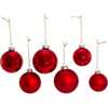 60-80MM Shiny and Matte Red Glass Ball Ornaments, 20-Piece Set - Ornaments - 2