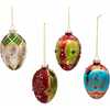 65MM Glass Egg Ornaments, 4 Piece Set - Ornaments - 4