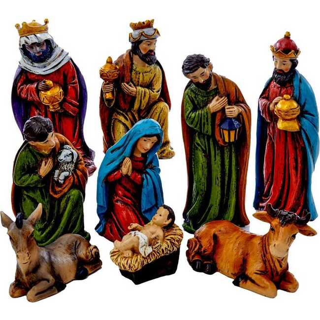 5-inch Resin Nativity, 9 Piece Set