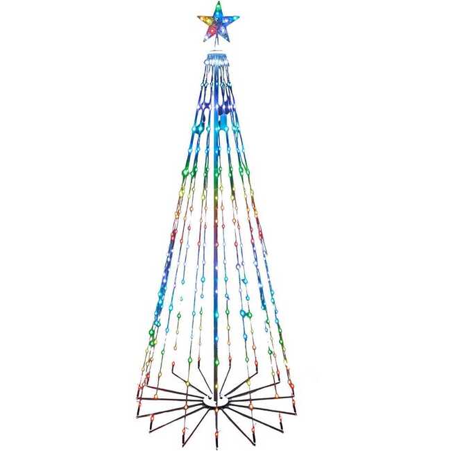 6 Foot Pre-Lit RGB LED Collapsible Decorated Tree