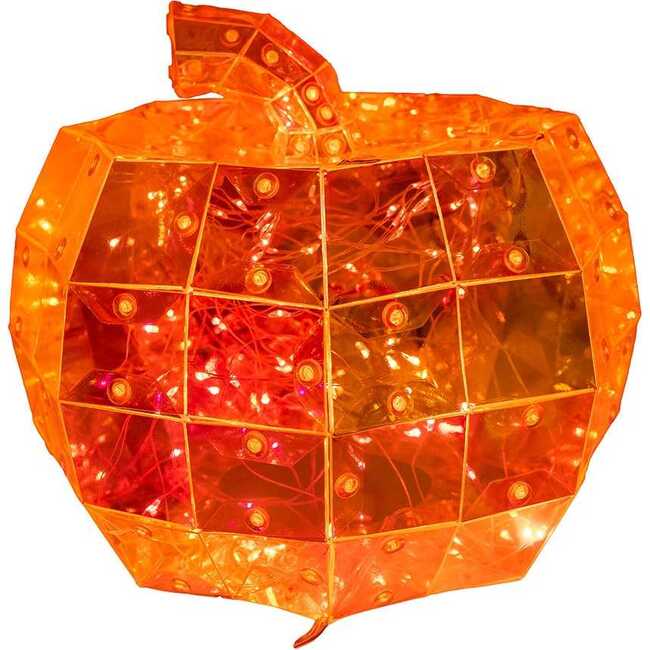 6.5-Inch 100-Light Orange Micro LED Holographic Jack-O-Lantern - Other Accents - 2