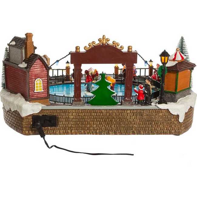 6.5-Inch LED Musical Ice Hockey Rink Table Piece - Other Accents - 4