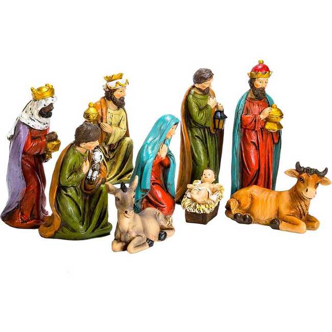 5-inch Resin Nativity, 9 Piece Set - Other Accents - 2
