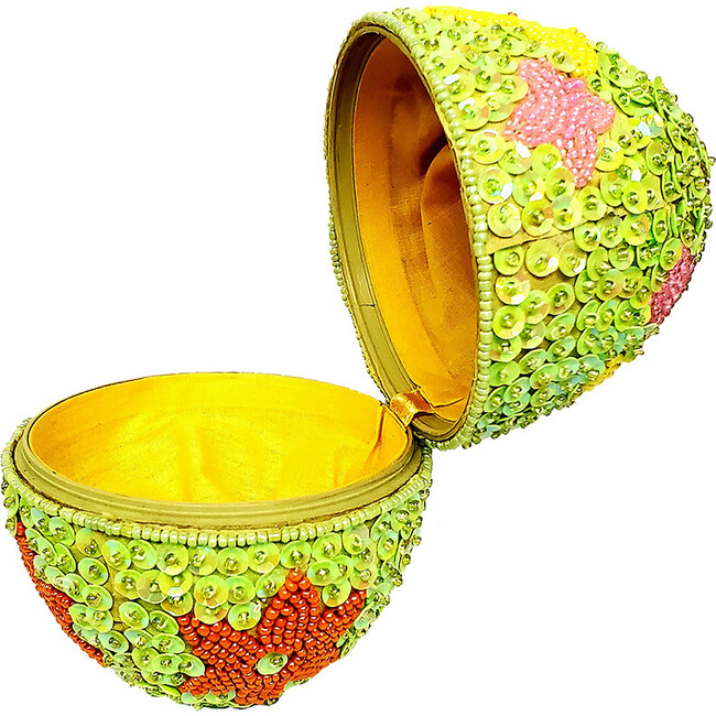 5-Inch Decorative Egg Container with Beads and Sequins - Other Accents - 2
