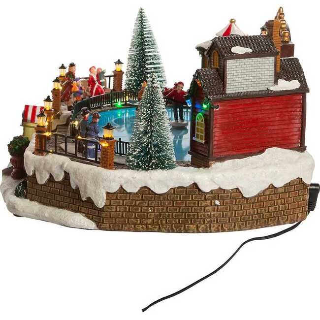 6.5-Inch LED Musical Ice Hockey Rink Table Piece - Other Accents - 5