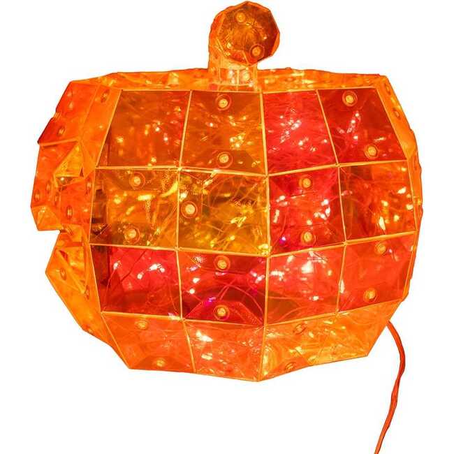 6.5-Inch 100-Light Orange Micro LED Holographic Jack-O-Lantern - Other Accents - 3