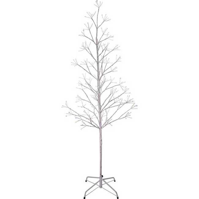 5-Foot White Birch Twig Tree with Multi-Color 8-Function Lights