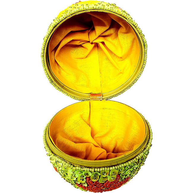 5-Inch Decorative Egg Container with Beads and Sequins - Other Accents - 3