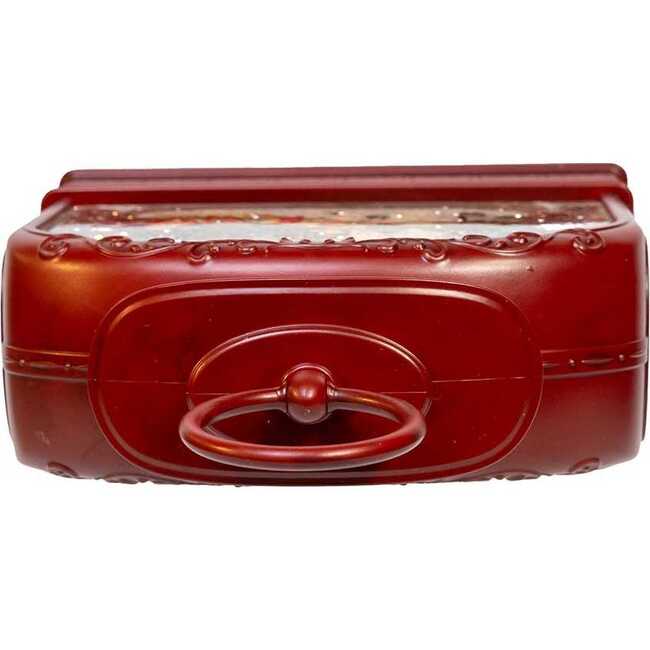 6.5-Inch Battery Operated USB LED Lighted Santa on Sleigh Lantern with Spinning Glitter Water - Other Accents - 5